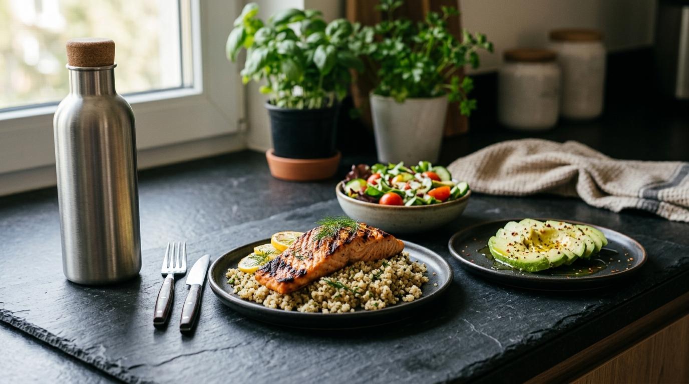 Clean athletic nutrition prep with whole foods